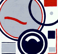 [Abstract painting of Peppermint Patty label]